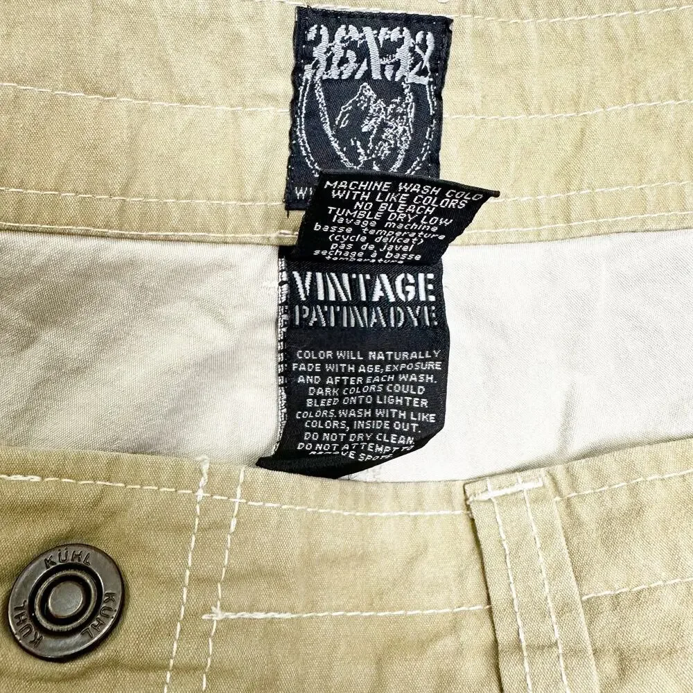 KUHL Men's Vintage Patina Dye Tan Outdoor Hiking Pants 36 x 32